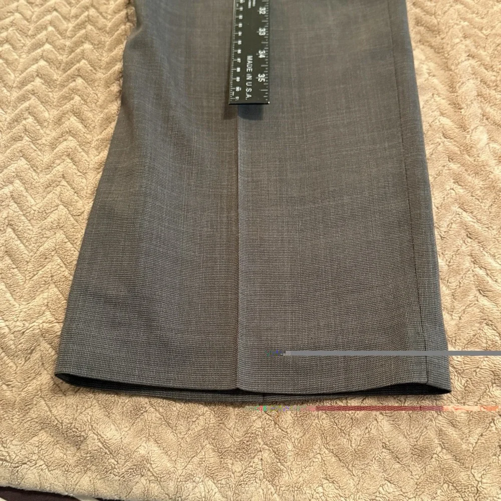 Savane Mens 40x32 Pants Classic No Iron Chinchilla Formal Business Dress Pant